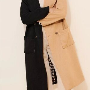 4SI3NNA Black and Tan Pea Coat